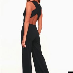 Lulu’s | Black Backless Jumpsuit | Size Small